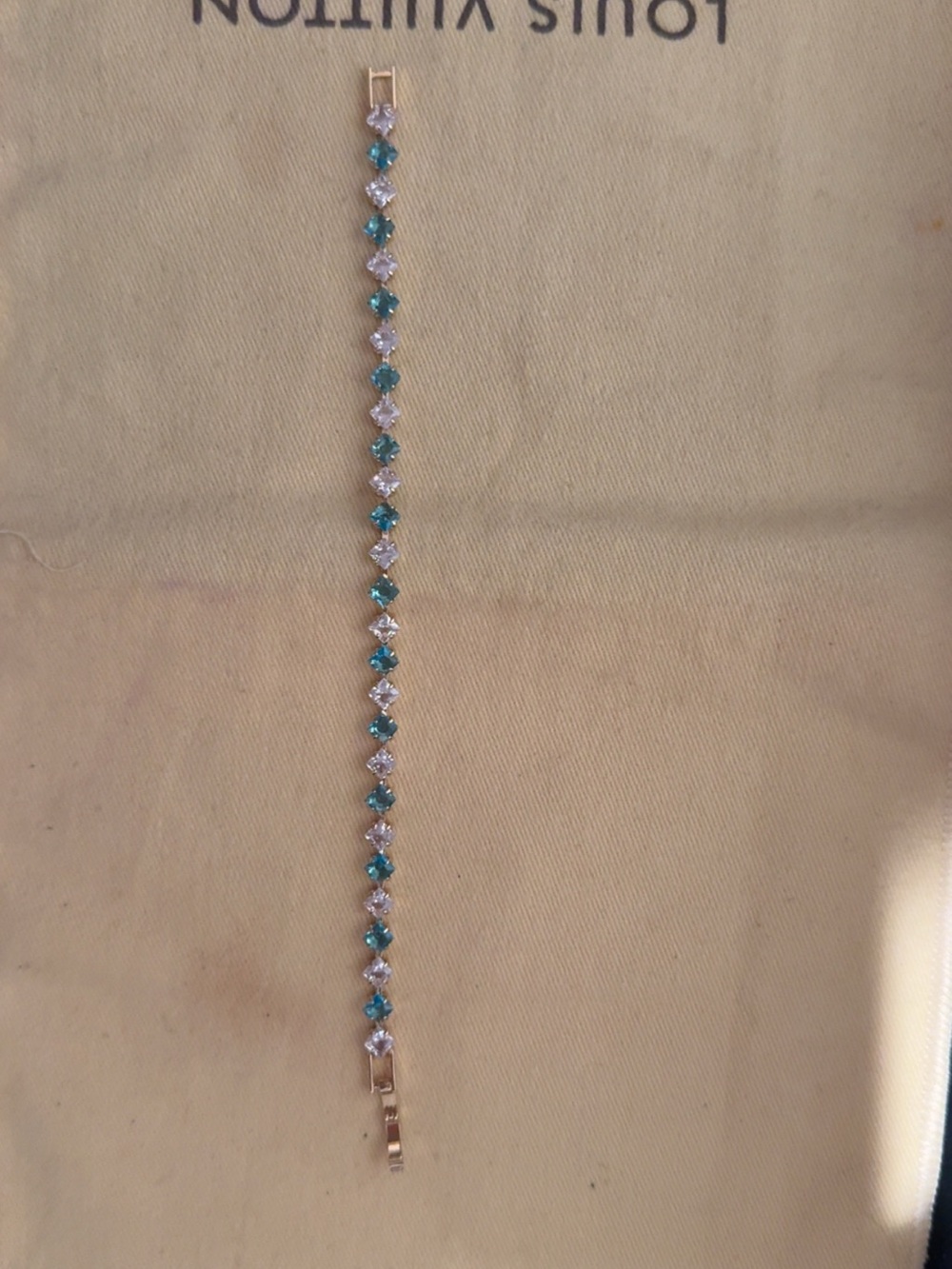 Blue and Clear Tennis Bracelet